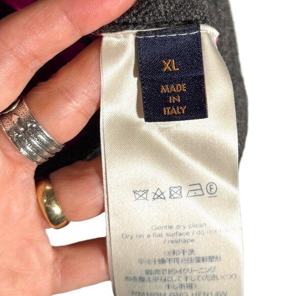 Louis Vuitton FW18 Grey Cashmere Pink Monogram Sweater - Picture 6 of 8